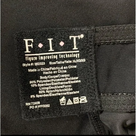 F.I.T. Inside Scoop Women's Black Shapewear Slip SZ. XL - Picture 10 of 11
